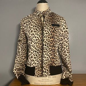 Larry Levine Sport - Cheetah Bomber Jacket